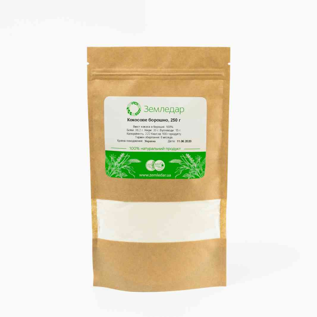 Кокосове жорнове борошно