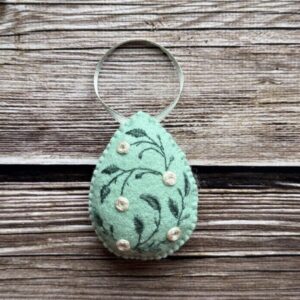 Іграшка-прикраса "Яйце з квітами"